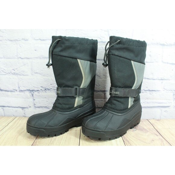 LL Bean Kids' Northwoods Boots Insulated Graphite Size 4 - Picture 2 of 9